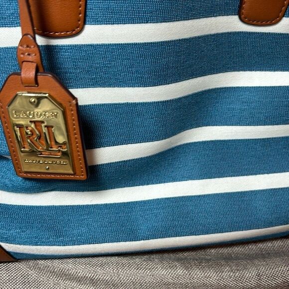 Lauren Ralph Lauren Fairfield City Striped Tote - Picture 10 of 11
